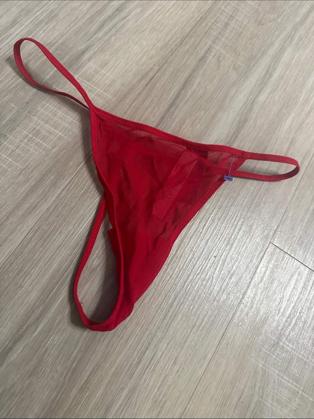Victoria's Secret Red Sheer Thong